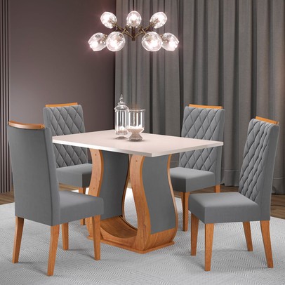 mesa de jantar 4 lugares com bancos apartamento pequeno