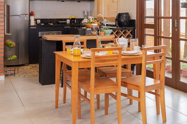 mesa de jantar 4 lugares dobrável apartamento pequeno