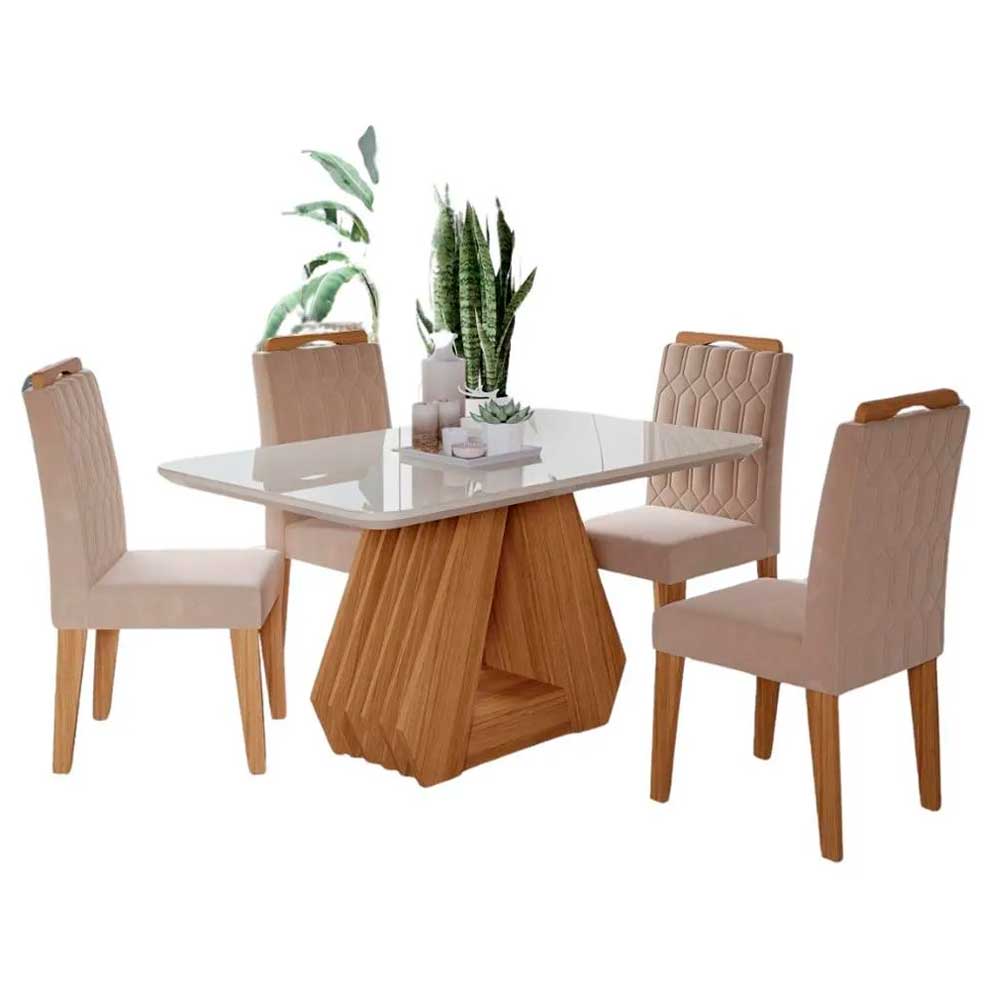 mesa de jantar 4 lugares industrial apartamento pequeno