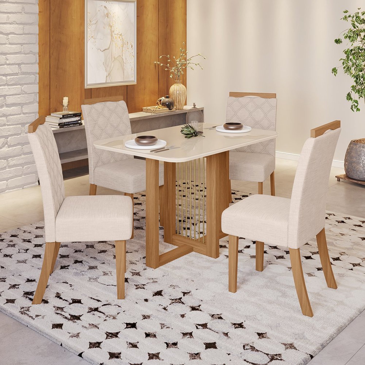 mesa de jantar 4 lugares extensível apartamento pequeno