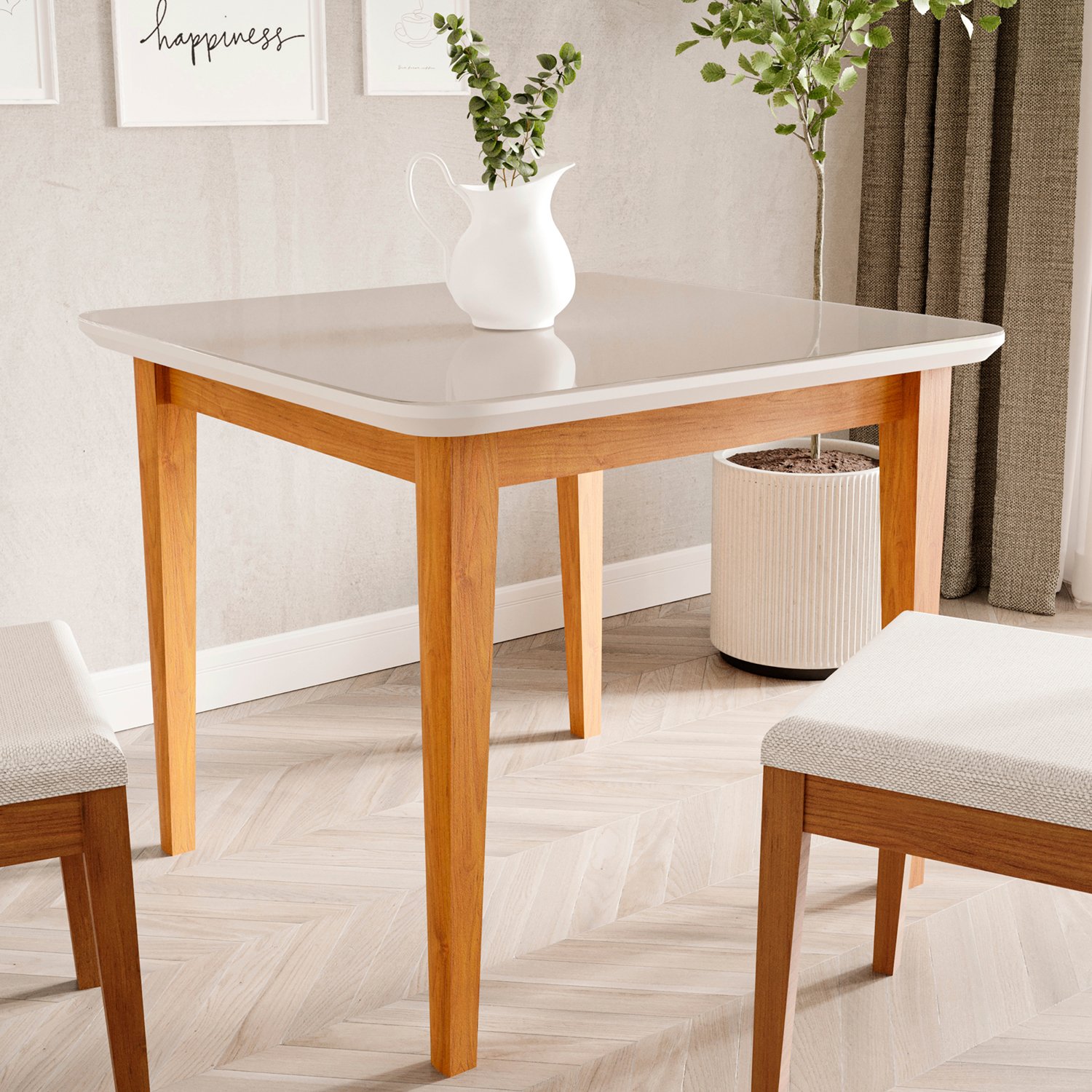 Mesa de jantar 90x90 apartamento pequeno