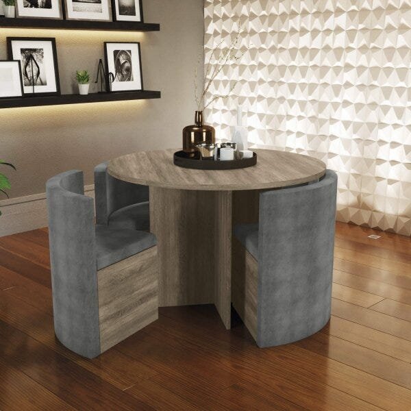 mesa para sala pequena 4 cadeiras
