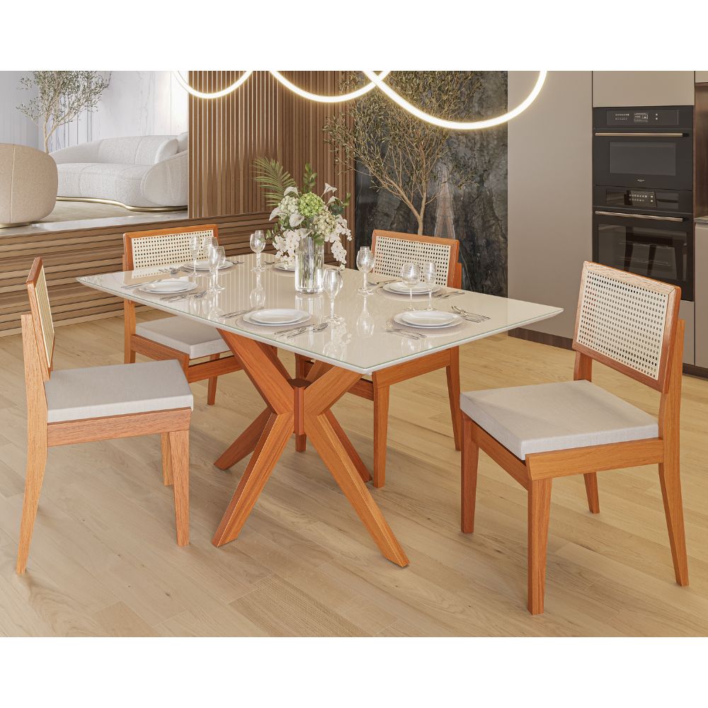 mesa de jantar compacta 4 pessoas