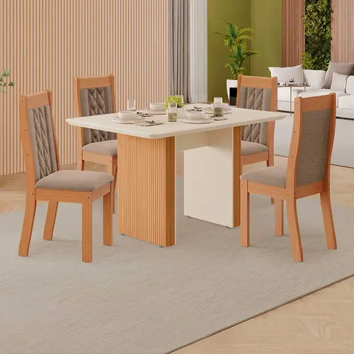 conjunto mesa 4 cadeiras para apartamento