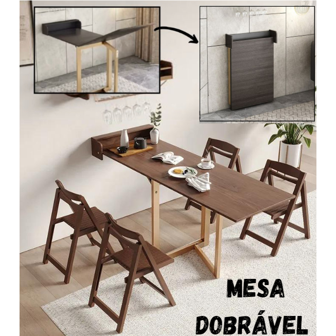 mesa retrátil para cozinha