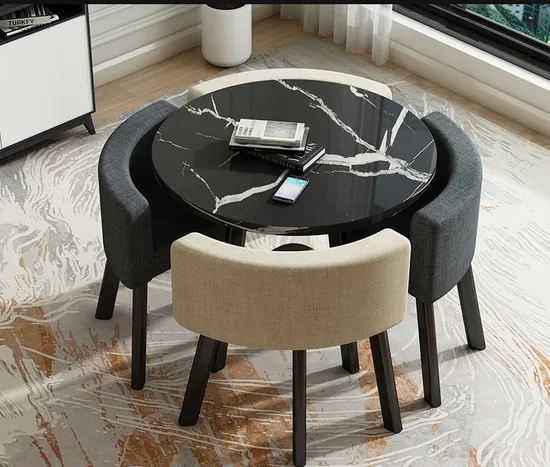 mesa redonda para sala de jantar pequena