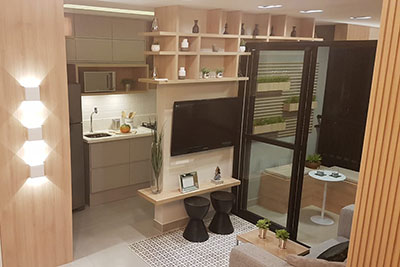 apartamento modelo decorado