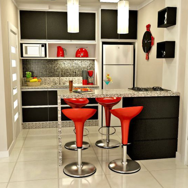 apartamento pequeno com home office planejado