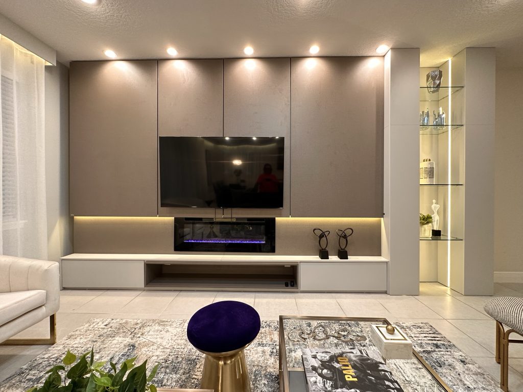 Painel ripado para sala de apartamento