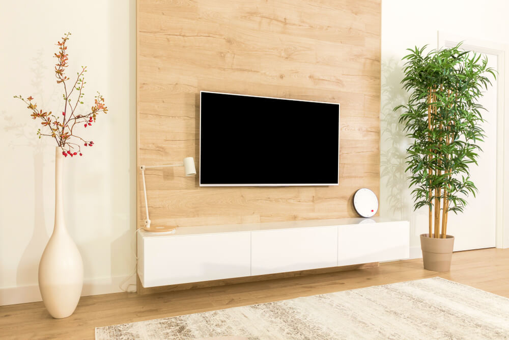 rack com painel tv apartamento