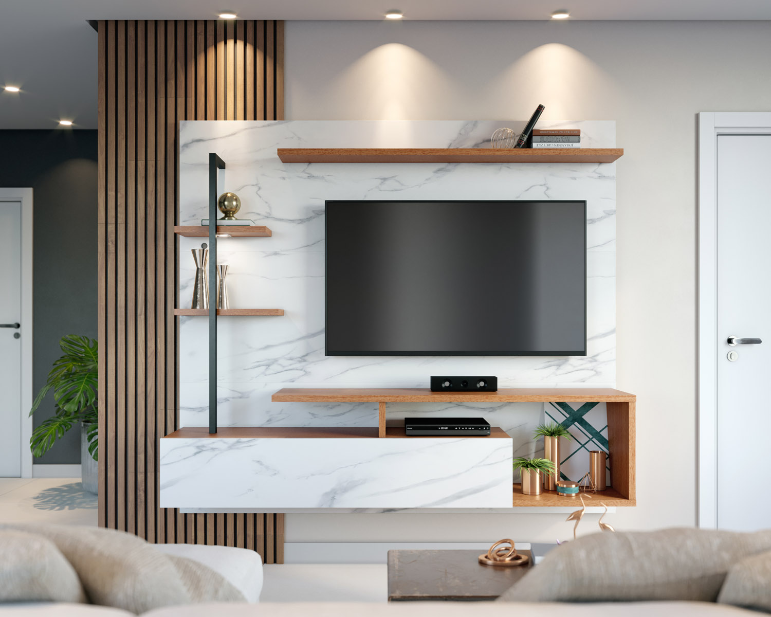 painel tv apartamento pronto