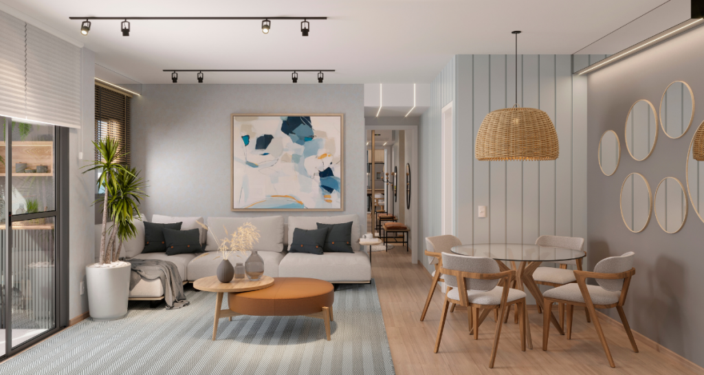cores frias para ambientes pequenos