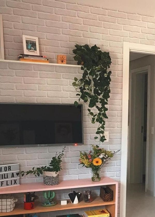 papel de parede sala apartamento com brilho