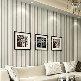 papel de parede sala apartamento com rose gold