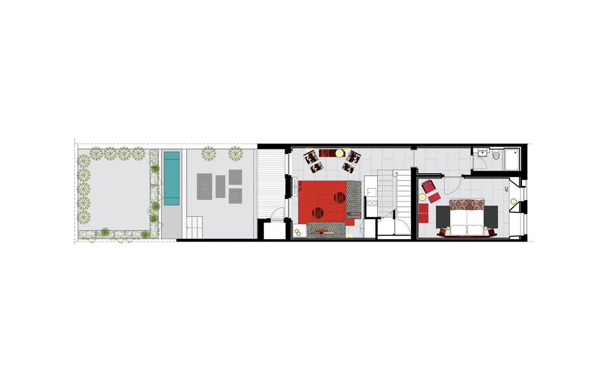 Planta apartamento 1 quarto kitnet