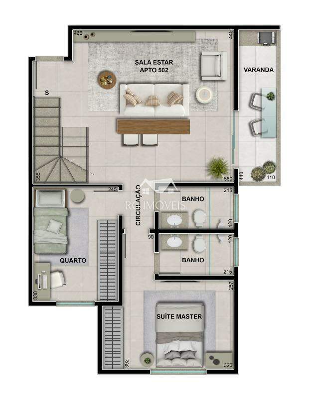 apartamento 50m2 2 quartos preco