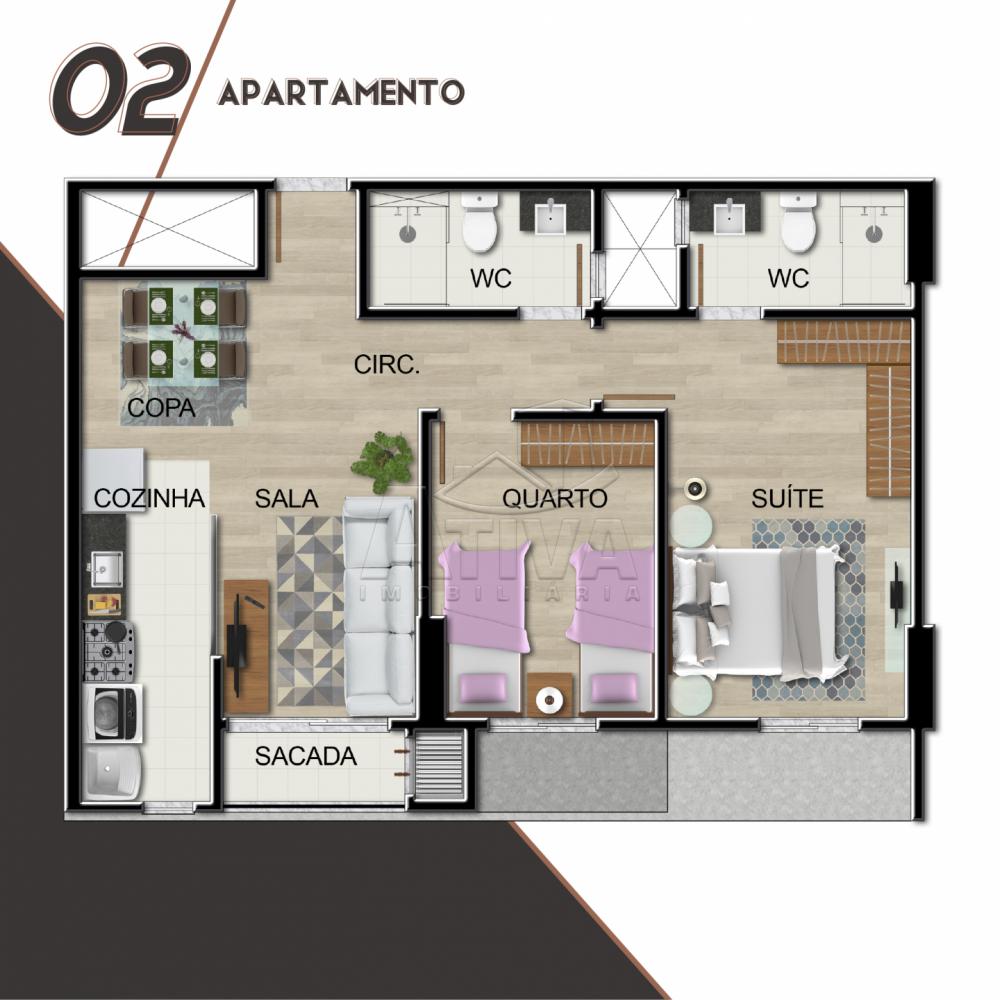 apartamento 60m2 2 quartos planta com suite