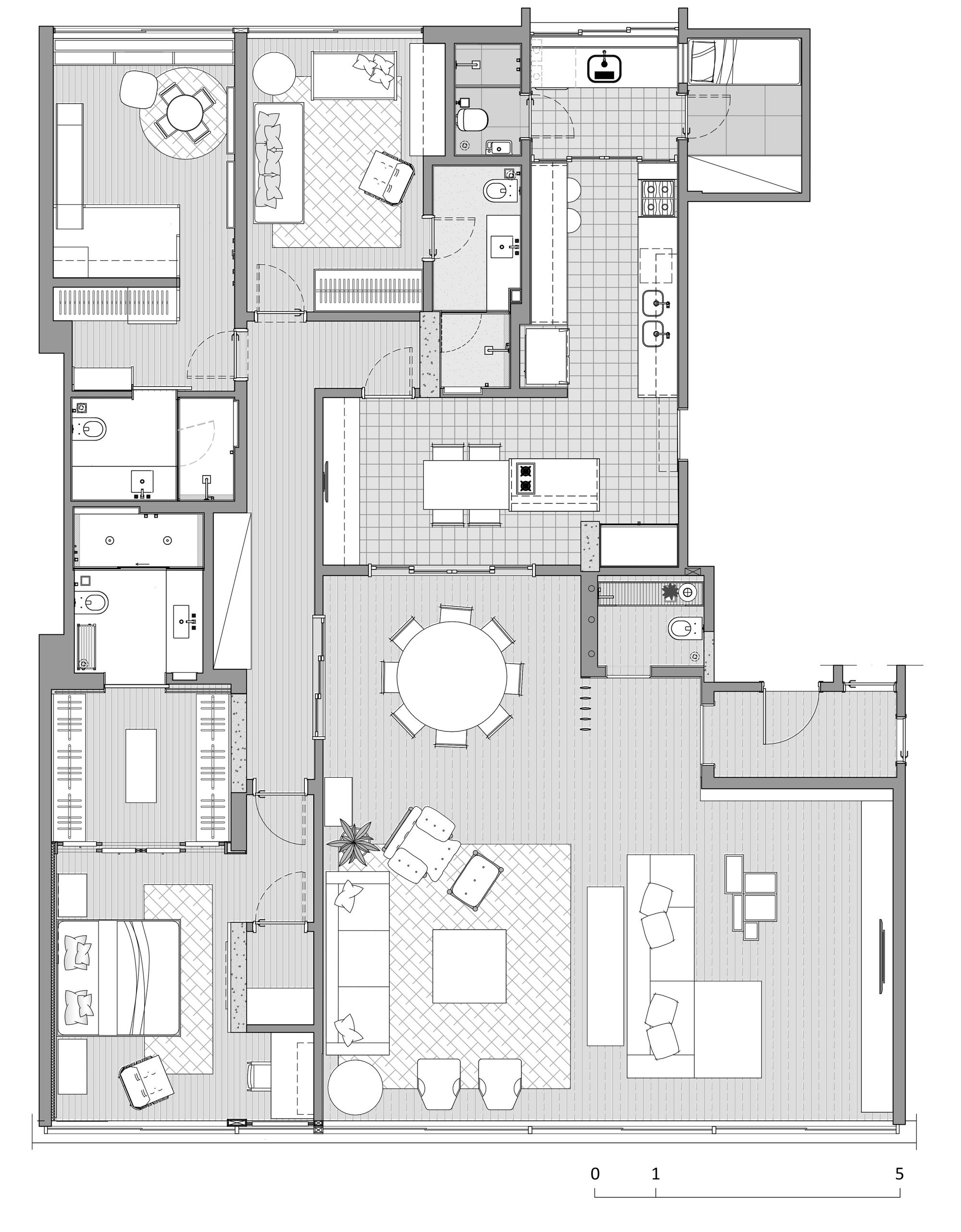 planta baixa apartamento 3 quartos