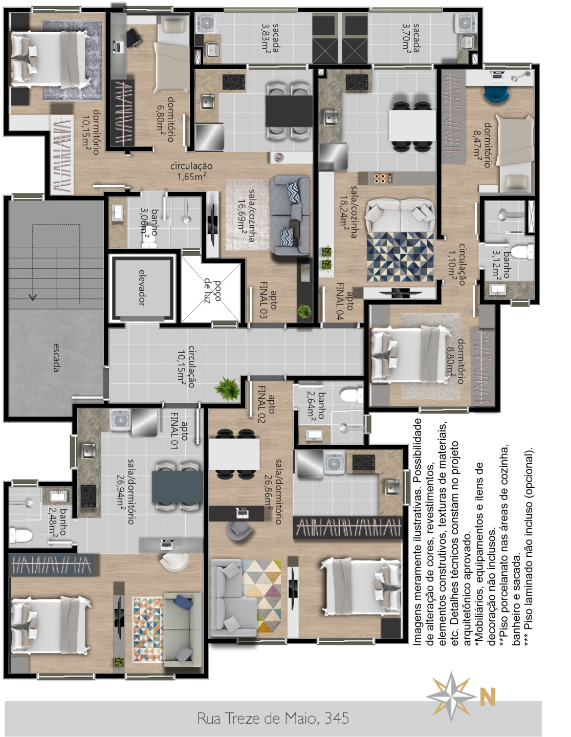 apartamento 2 quartos com varanda