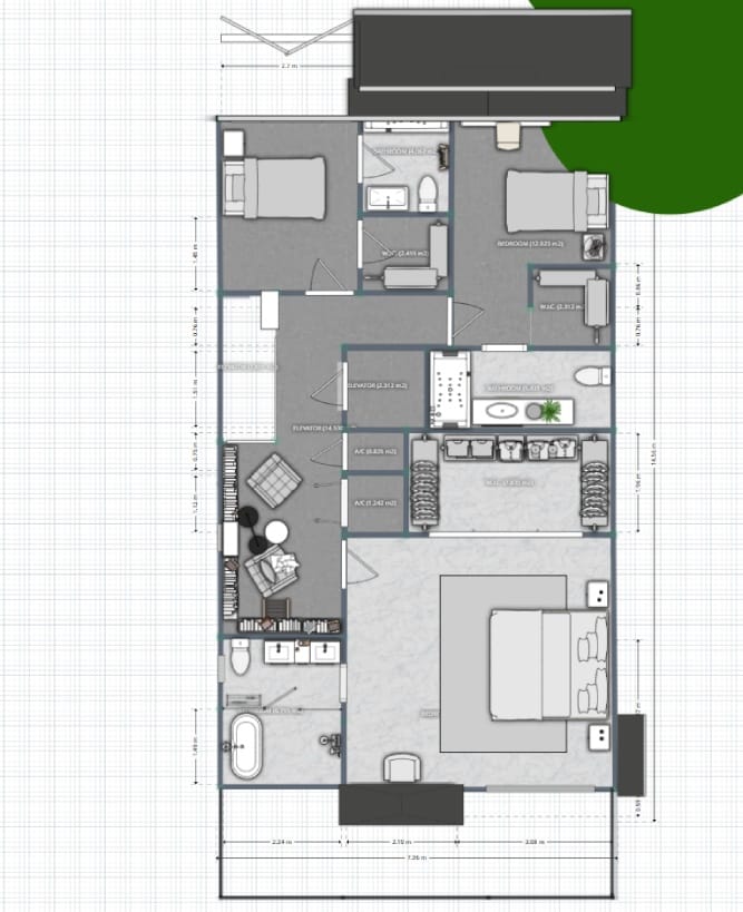 plantas de apartamento 3 quartos com suíte