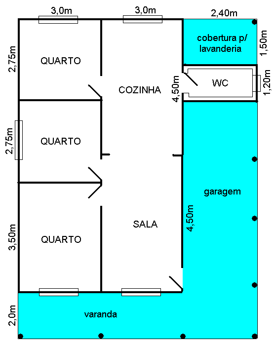 plantas de apartamento 3 quartos com cozinha integrada