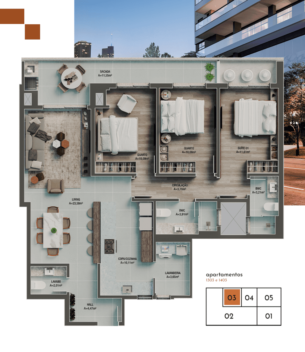 planta baixa apartamento 40m2