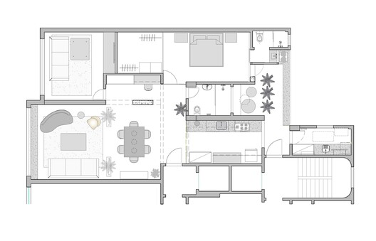 apartamento na planta pequeno