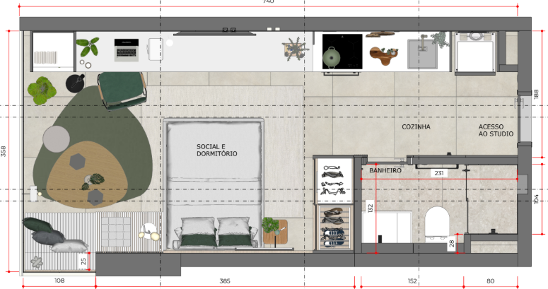 plantas de apartamentos com piscina