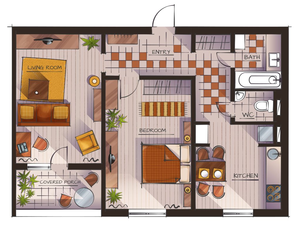 planta baixa de um apartamento