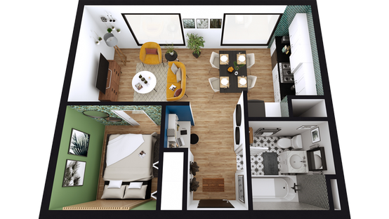 plantas de apartamentos compactos