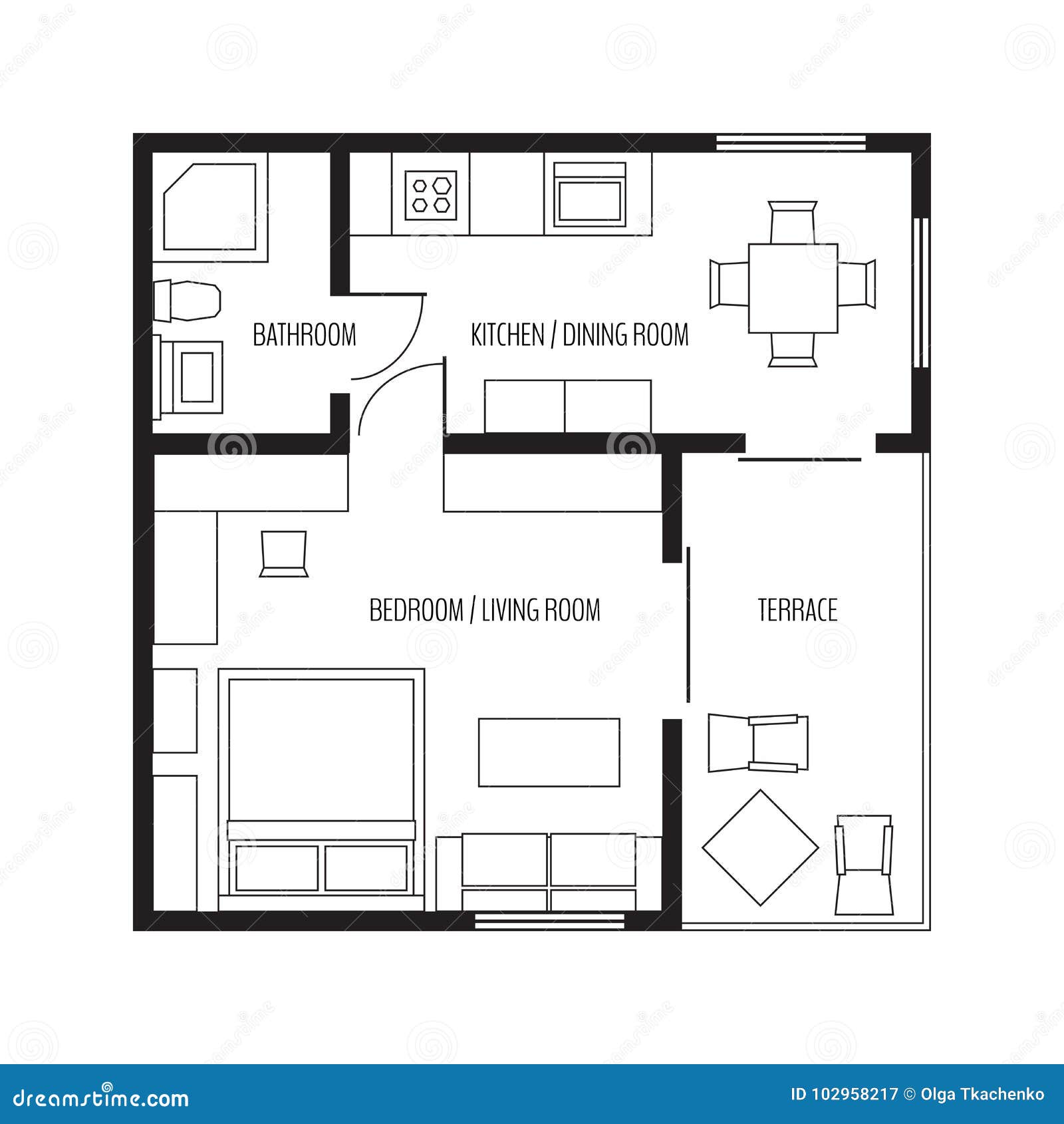 plantas de apartamentos com varanda