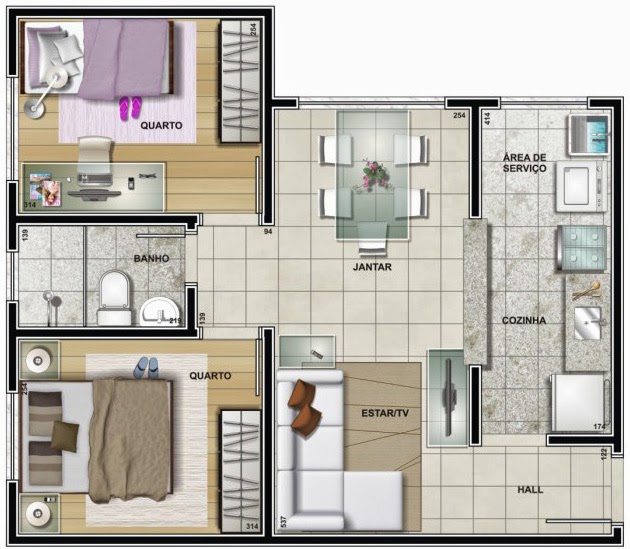 plantas de apartamentos térreo