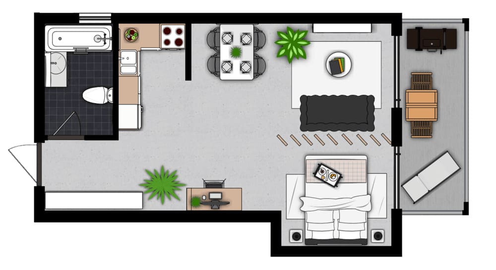 apartamento pequeno 2 quartos com suite
