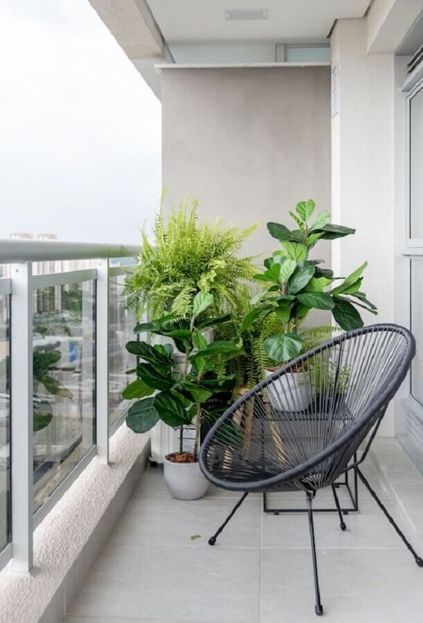 plantas para sacada com churrasqueira