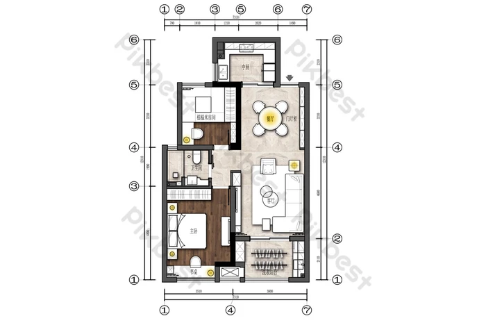 plantas de apartamento 2 quartos para construir