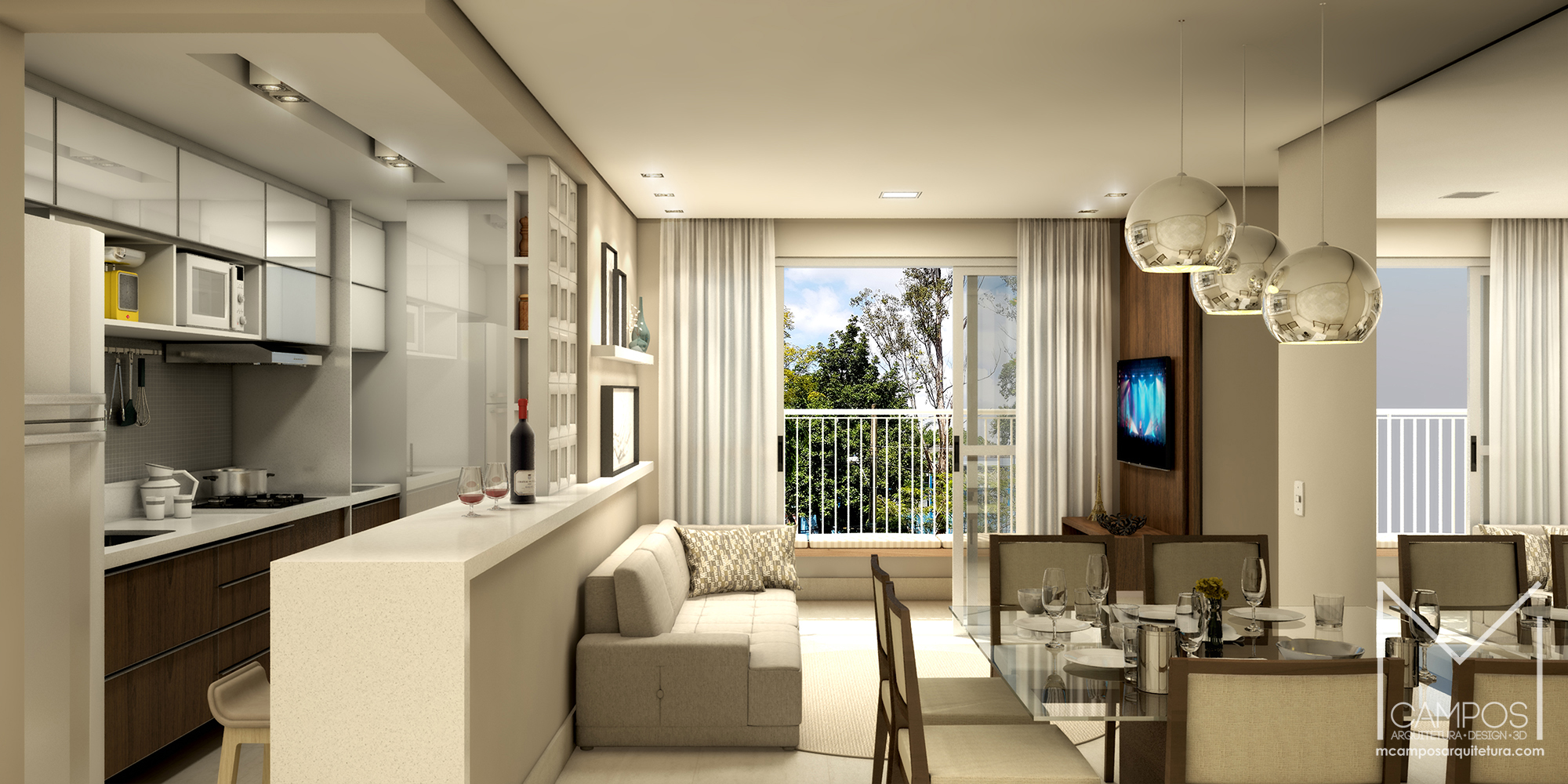 projeto 3d de interiores realista