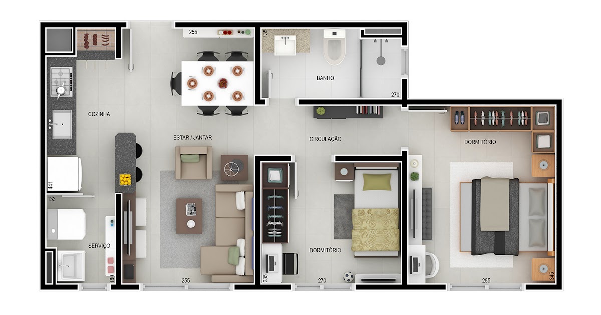 apartamento 50m2 planta baixa
