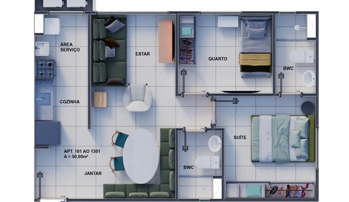 Custo para mobiliar apartamento 40m²