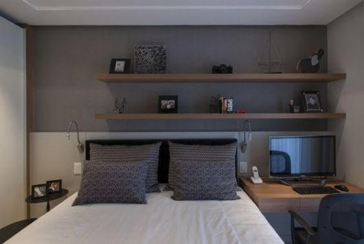 Quarto casal planejado apartamento compacto
