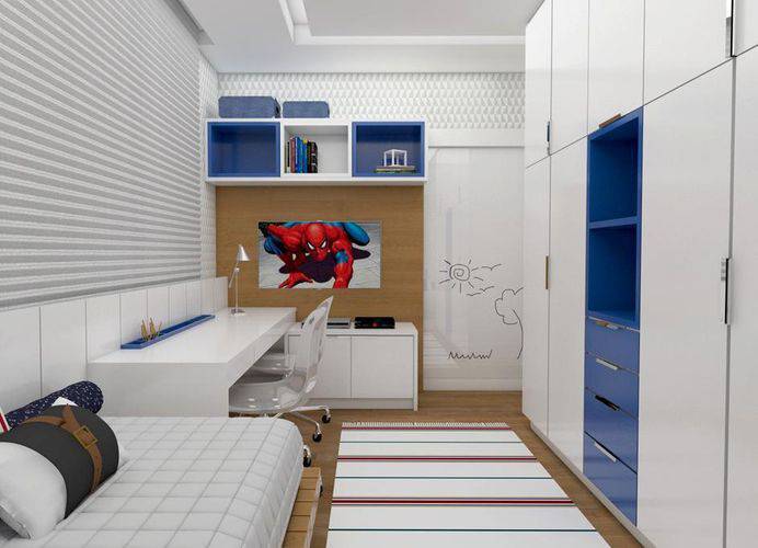 quarto infantil pequeno e organizado
