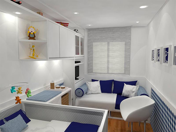 quarto infantil moderno pequeno