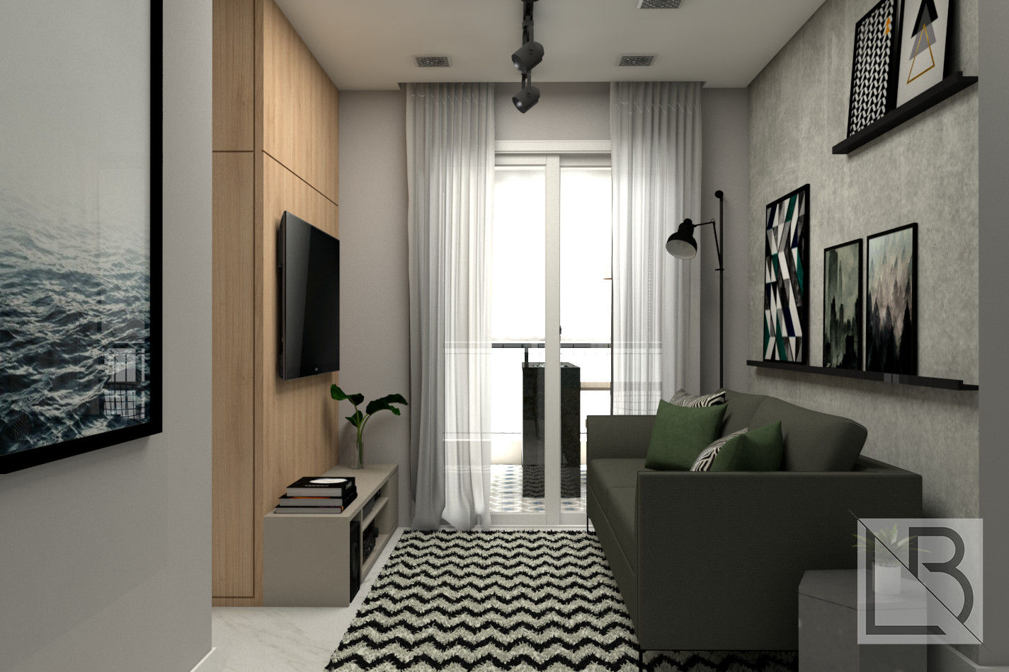 Rack retrô para apartamento pequeno