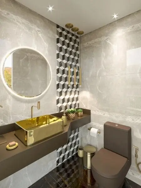 inspiração revestimento banheiro pequeno