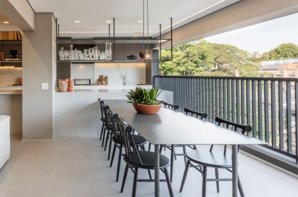 varanda gourmet integrada com sala