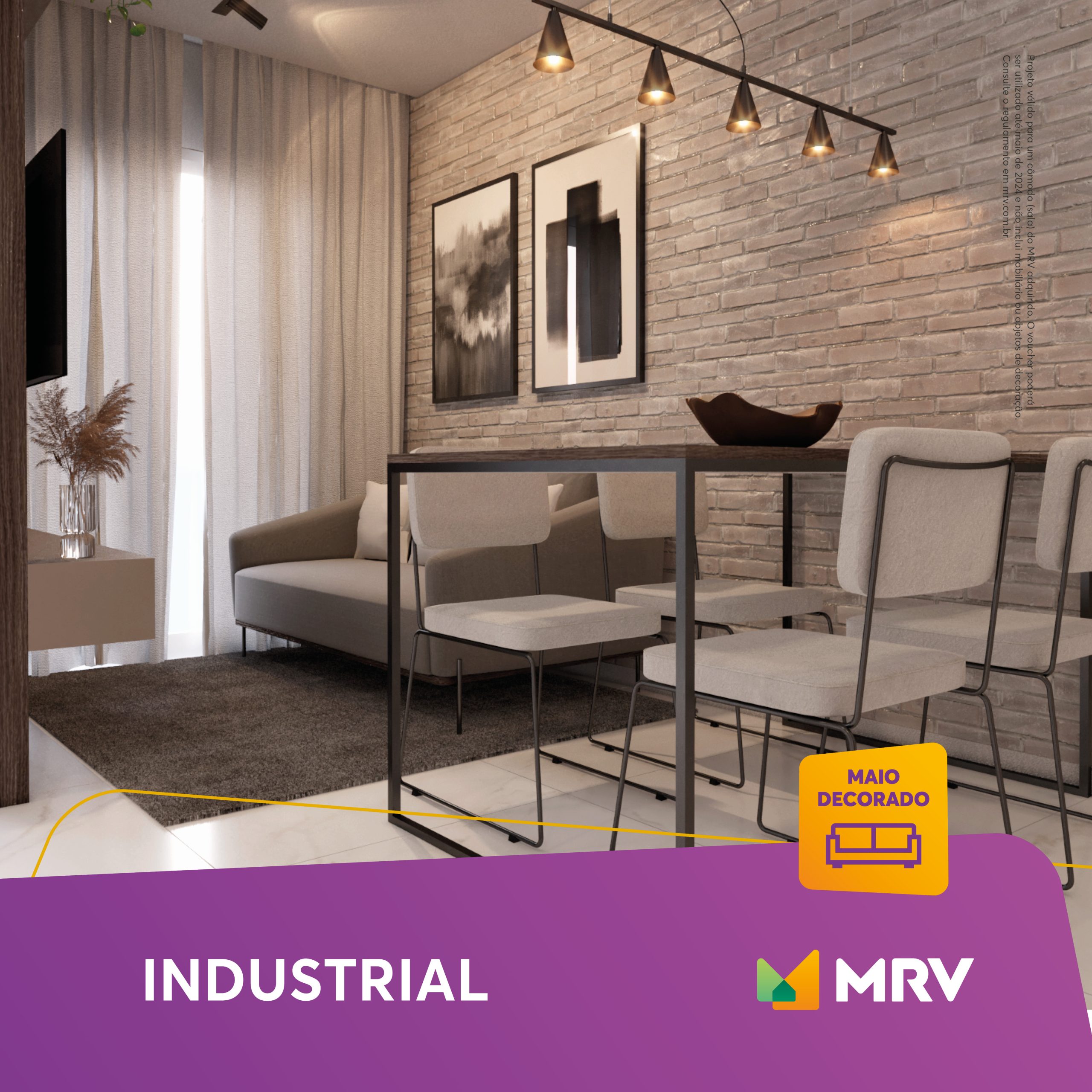 como decorar sala mrv