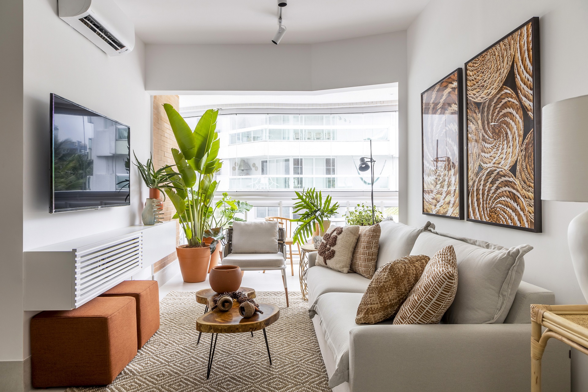 decoração sala apartamento pequeno moderna