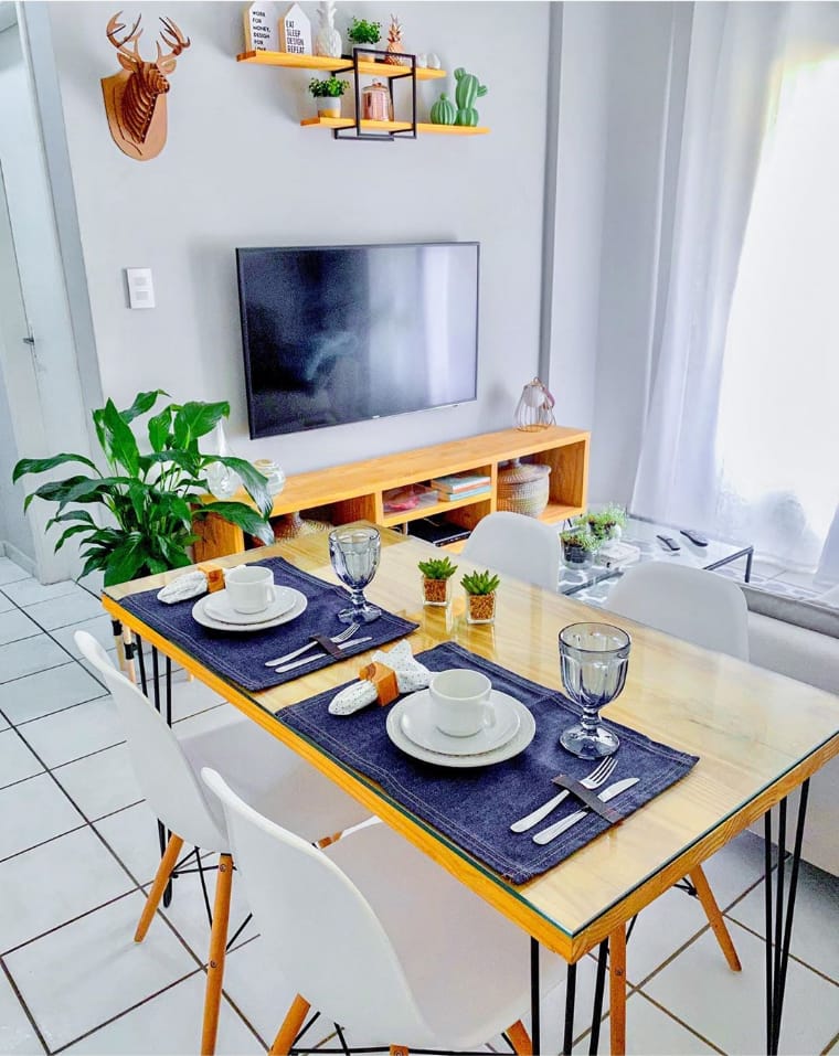 sala de apartamento 30m2 decoração