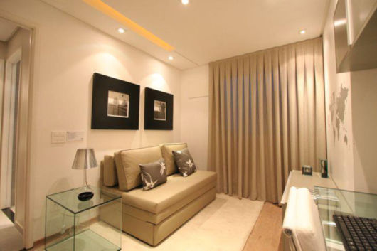 sala de apartamento simples e funcional