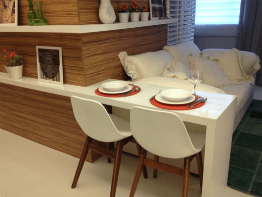 sala de estar e jantar integradas apartamento pequeno decoração