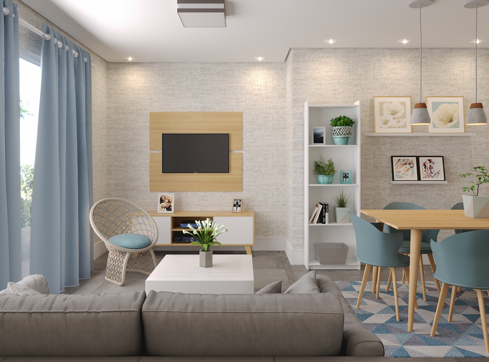 como integrar sala de estar e jantar em apartamento pequeno
